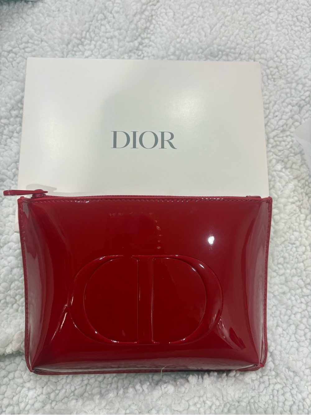 NWT red dior pouch